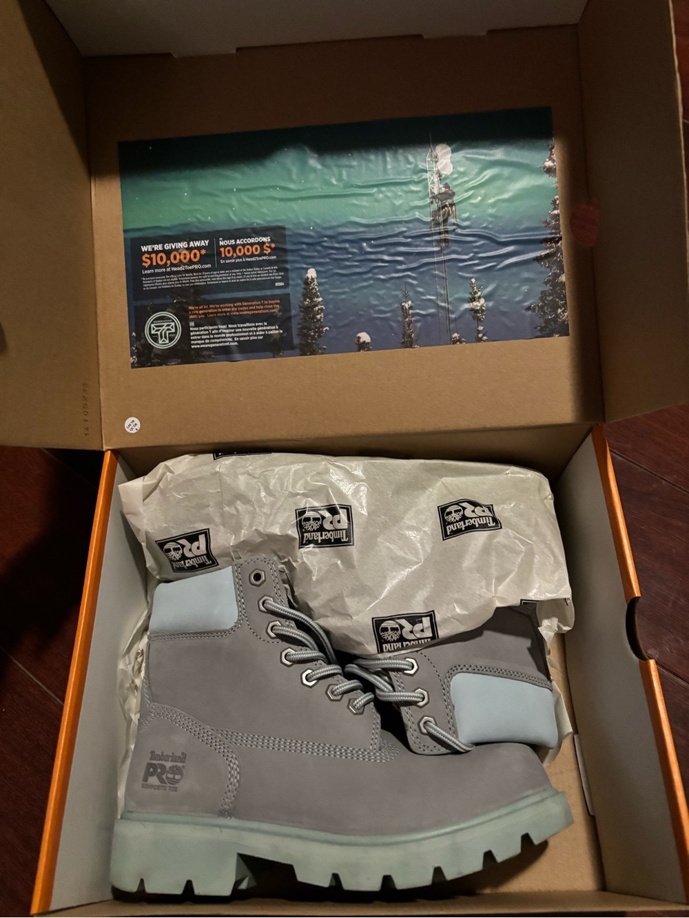 Timberland PRO Gray and Light Blue Women’s Boots